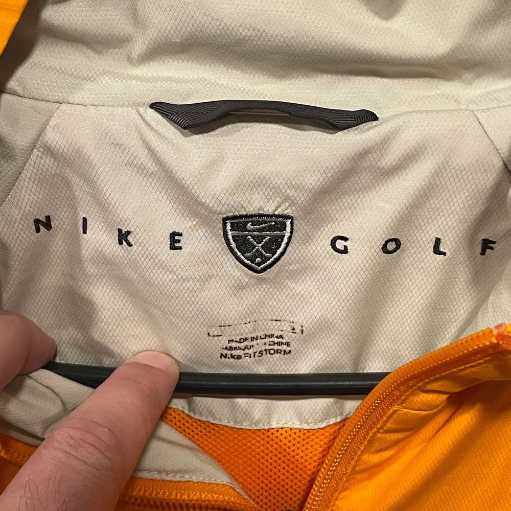Nike Golf Men's Orange Lightweight Zip‎ Up Jacket Convertible Sleeves Size 2XL